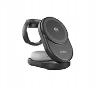 Ładowarki do telefonów - Stacja ładująca SBS Qi2.2 25W indukcyjna 3w1 składana z certyfikatem MFI - czarna 8018417529283 - miniaturka - grafika 1