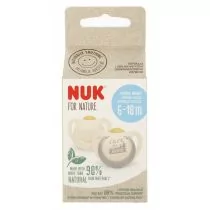 Nuk Smoczek uspokajający lateksowy 6-18m For Nature popiel 10734083 2 szt. - Smoczki uspokajające - miniaturka - grafika 1