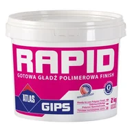 Zaprawy budowlane - Gotowa gładź polimerowa GIPS RAPID śnieżnobiały 2 kg Atlas - miniaturka - grafika 1