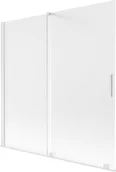 Parawany nawannowe - Mexen Velar parawan nawannowy 2-skrzydłowy rozsuwany 160 x 150 cm, szron, biały - 896-160-000-31-20 - miniaturka - grafika 1