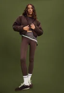 Kurtki damskie - Stradivarius Pikowana kurtka puchowa Brązowy XL - miniaturka - grafika 1