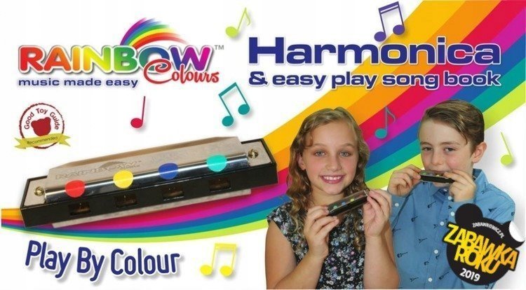 Rainbow Colours Harmonijka Harmonica Edukacyjna