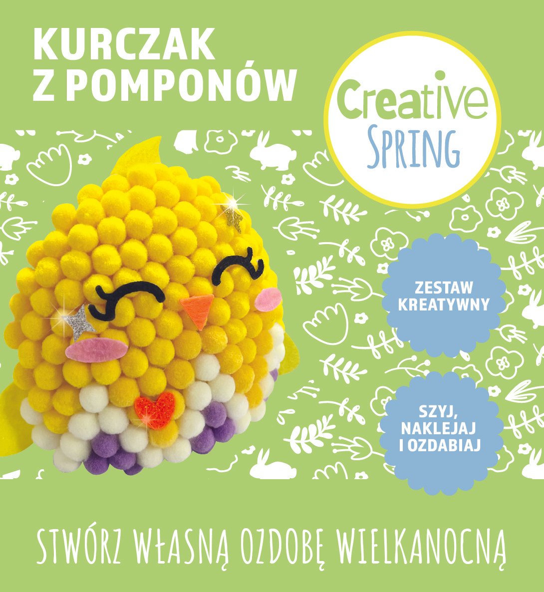 Creative Spring, Zestaw kreawytny - kurczak z pomponów