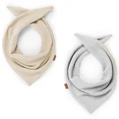 Szaliki i chustki dla dzieci - Chusteczka merino dwustronna - popiel-beż - miniaturka - grafika 1