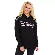 Bluzy damskie - Disney Damska bluza z kapturem z jednolitym logo, czarna (czarna, czarna), rozmiar 10 UK, Czarny (czarny blk), 36 - miniaturka - grafika 1