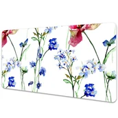 Podkładki na biurko - Ochronna mata na biurko Malowane kwiaty 90x45 cm - miniaturka - grafika 1