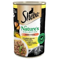 Mokra karma dla kotów - SHEBA puszka 400 g Nature's Collection – mokra pełnoporcjowa karma dla dorosłych kotów, z kurczakiem i olejem z ryb z przybraniem z batata i fasolki szparagowej, w sosie - miniaturka - grafika 1