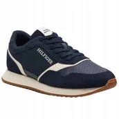 Buty sportowe męskie - Buty sportowe męskie Tommy Hilfiger Runner Evo Colorama Mix granatowe - miniaturka - grafika 1