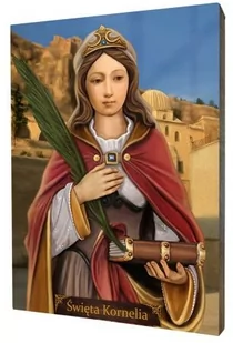 Święta Kornelia, obraz na desce lipowej - Ikony i obrazy sakralne - miniaturka - grafika 1