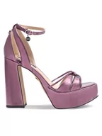 Sandały damskie - Nine West Sandały Aahida ZL23002CC Fioletowy - miniaturka - grafika 1