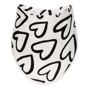Materiałowy śliniak-bandana T-TOMI Black Hearts - Śliniaki i fartuszki - miniaturka - grafika 1