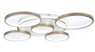 Syntron Ringi LED 102W lampa sufitowa 6-punktowa (z pilotem) złota - Lampy sufitowe - miniaturka - grafika 1