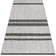 Dywany - Nowoczesny dywan na balkon wzór Szary w linie 80x120 cm - miniaturka - grafika 1