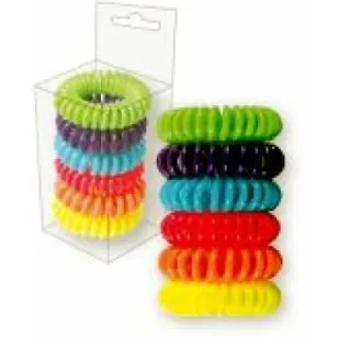 Top Choice Gumki do włosów sprężynki wire wielokolorowe 6 szt. - Ozdoby do włosów - miniaturka - grafika 1