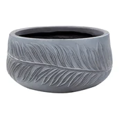 Donice - Doniczka okrągła 25 x 25 x 14 cm szara FTERO - miniaturka - grafika 1
