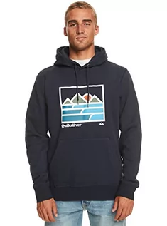 Bluzy męskie - Quiksilver Męska bluza z kapturem z motywem krajobrazu (1 szt.) - grafika 1