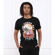 Koszulki męskie - GUESS T-shirt PALM WINDOW | Slim Fit - miniaturka - grafika 1