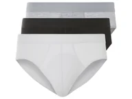 Majtki męskie - LIVERGY® Slipy męskie z bawełny, 3 pary (4/S, Czarny/ szary/ biały) - miniaturka - grafika 1