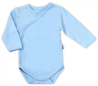 Body dla niemowląt - Body klasyczne błękitne długi rękaw - grafika 1