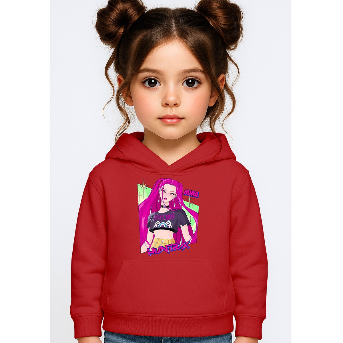 BLUZA DZIECIĘCA HUNTRIX MIRA KPOP 104 Z KAPTUREM BAWEŁNIANA JAKOŚĆ
