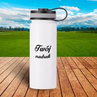 Termosy - Termos 550 ml z Twoim nadrukiem - biały - miniaturka - grafika 1