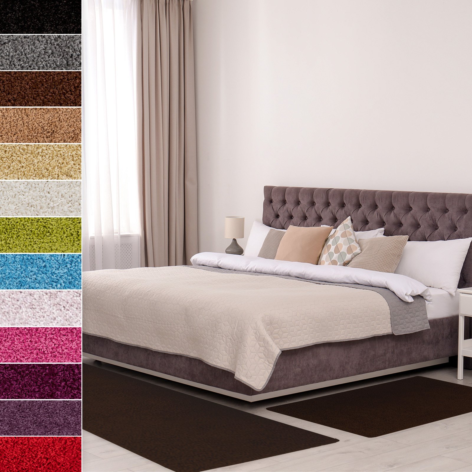 Obramowanie łóżka Barcelona ciemny brąz 1 bieżnik 80x300 cm + 2 mostki 80x150 cm