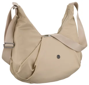 Torebka damska na ramię PETERSON duża listonoszka modna miejska kieszonki na suwak beżowa - Torebki damskie Torebka damska na ramię PETERSON duża listonoszka modna miejska kieszonki na suwak beżowa - Torebki damskie - miniaturka - grafika 1