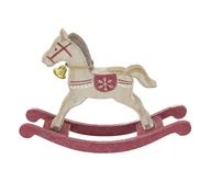 Ozdoby bożonarodzeniowe - Świąteczne dekoracje koń na biegunach z drewna - miniaturka - grafika 1