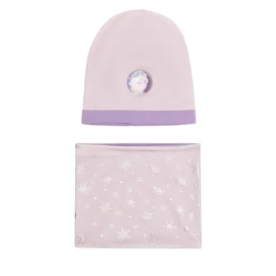 Komplet czapka i komin Frozen ACCCS-AW23-36DFR Fioletowy - Czapki dla dzieci - miniaturka - grafika 1