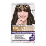 Farby do włosów i szampony koloryzujące - L'Oréal Paris - L'Oréal Paris 4.11 Ultra popielaty brązowy Exzellenz Coole Creme farba do włosów trwałych - 1 sztuka - miniaturka - grafika 1