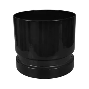 Cermax Doniczka metalowa Woodlog śr.27 cm czarna - Donice - miniaturka - grafika 1