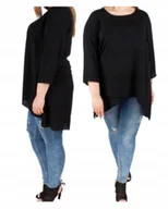 Bluzki damskie - TUNIKA DAMSKA CZARNA PLUS SIZE PREMIUM OKAZJA - miniaturka - grafika 1