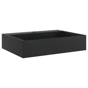 vidaXL Umywalka, 50x38x11 cm, kompozyt mineralny/marmurowy, czarny mat - Umywalki - miniaturka - grafika 1