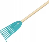 Grabie i motyki - Grabie Plastikowe 7 Ogrodowe Liści Trawy Trzonek - miniaturka - grafika 1