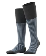Skarpetki męskie - FALKE Mężczyźni Podkolanówki Oxford Stripe M KH Bawełna długie z wzorem 1 Para, Szary (Anthracite Melange 3098), 39-40 - miniaturka - grafika 1