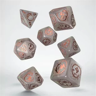 Q-Workshop Komplet kości: Dragons Dice Set - Quartz - Akcesoria do gier planszowych - miniaturka - grafika 1