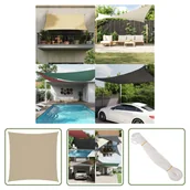 Parasole ogrodowe - The Living Store Kwadratowy żagiel ogrodowy z tkaniny oxford - 3 -6x3 -6 m beżowy - Żagiel Ogrodowy - miniaturka - grafika 1