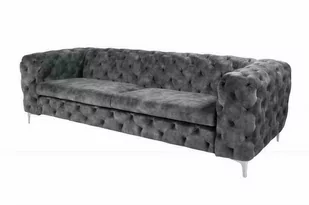 Invicta Sofa New Barok ciemny szary Invicta 41134 - Sofy i kanapy - miniaturka - grafika 1