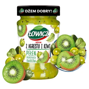 Łowicz DŻEM Z AGRESTU I KIWI 280 G - Dżem - miniaturka - grafika 1