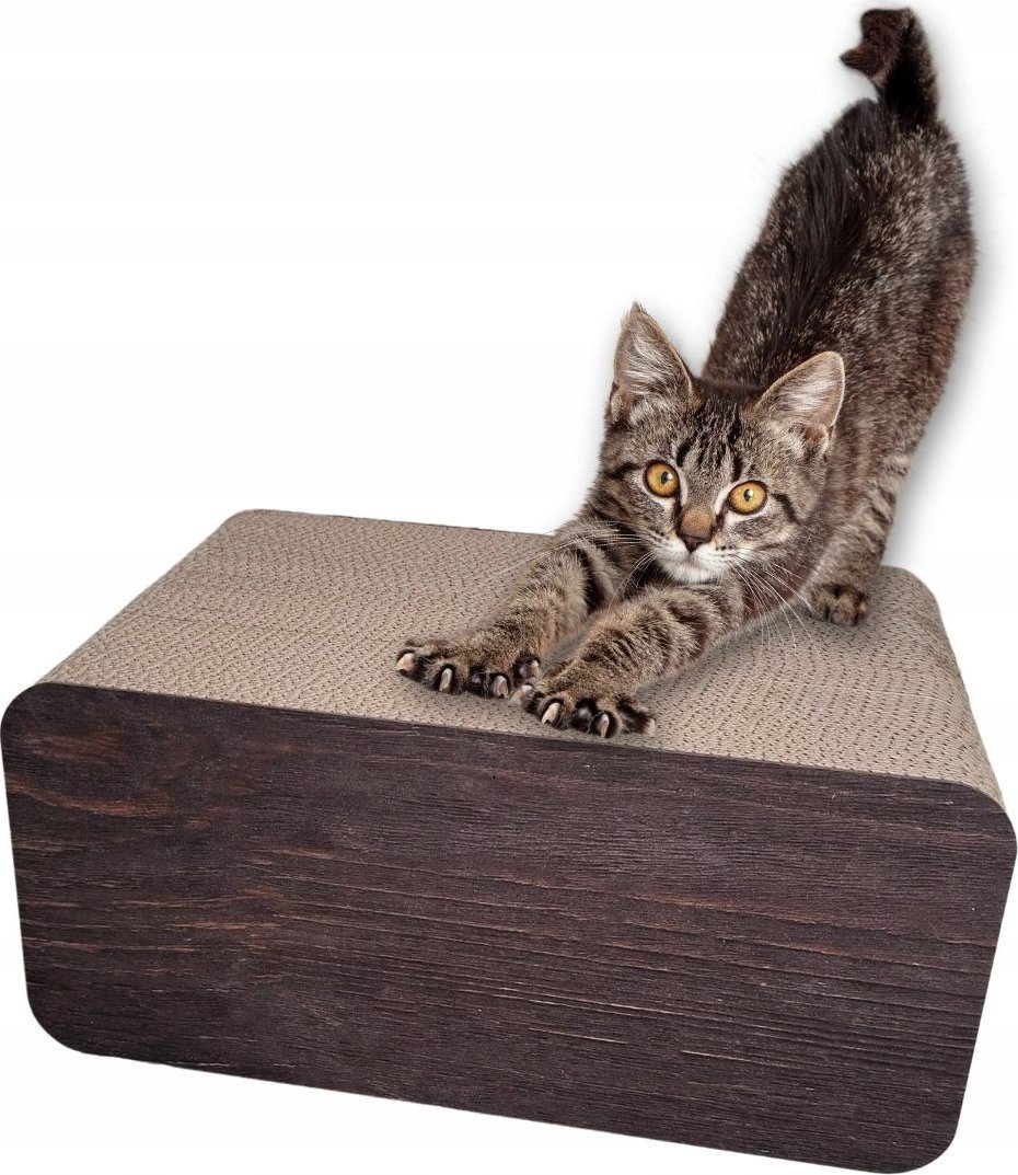 DRAPAK DLA KOTA KARTONOWY LEGOWISKO PIKSEL BRĄZOWY MRUU&PRUU