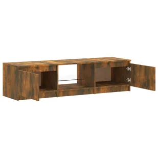 Lumarko Szafka pod TV, z LED, przydymiony dąb, 140 x 40 x 35,5 cm - Szafki RTV - miniaturka - grafika 10
