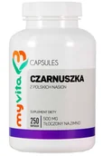 Suplementy naturalne - MyVita Czarnuszka 500mg 250kaps) Polski olej z nasion - miniaturka - grafika 1