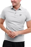 Koszulki męskie - Koszulka Męska T-Shirt 4F Bluzka Polo Sportowa Polówka Bawełniana roz. S - miniaturka - grafika 1