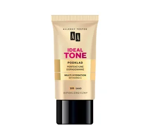AA AA, Ideal Tone, podkład do twarzy dopasowujący się do cery 105 Sand, 30 ml - Podkłady do twarzy - miniaturka - grafika 1