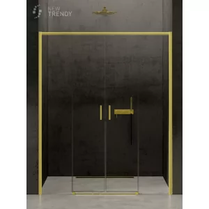 New Trendy D-0443A DRZWI WNĘKOWE PRIME LIGHT GOLD U 140x200 CZYSTE 6mm ACTIVE SHIELD - Ścianki i drzwi prysznicowe - miniaturka - grafika 1