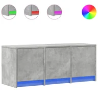 Szafki RTV - vidaXL Szafka pod telewizor LED beton szara 97x34x40 materiał drewnopochodny - miniaturka - grafika 1