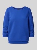Bluzy damskie - Bluza taliowana z elastycznym, fakturowanym wzorem - miniaturka - grafika 1
