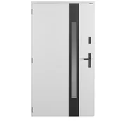 Drzwi zewnętrzne - Drzwi zewnętrzne stalowe wejściowe Thor białe 90 lewe Wiśniowski - miniaturka - grafika 1