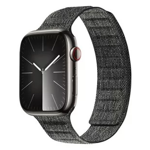 Pasek CRONG Melange do Apple Watch 4/5/6/7/8/9/SE/SE 2/SE 2022/Ultra/Ultra 2 (42/44/45/49mm) Czarny - Akcesoria do smartwatchy - miniaturka - grafika 1