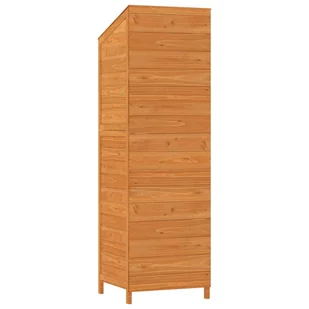 Szopa ogrodowa, brązowa, 55x52x174,5 cm, lite drewno jodłowe Lumarko - Altany ogrodowe - miniaturka - grafika 7